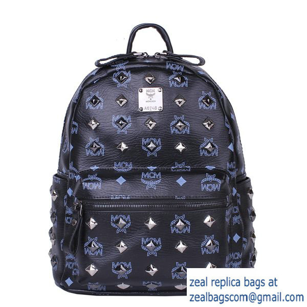 High Quality Replica MCM Stark Studded Small Backpack MC2089S Black - Click Image to Close